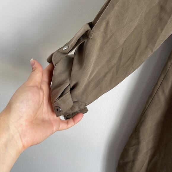 Tyler Boe 100% silk 1/4 button up long sleeve blouse sz XS - Picture 6 of 6